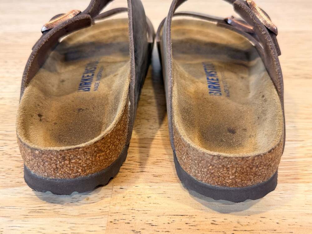 Birkenstock Brown Suede Two-Strap Arizona Sandals - Picture 4 of 7